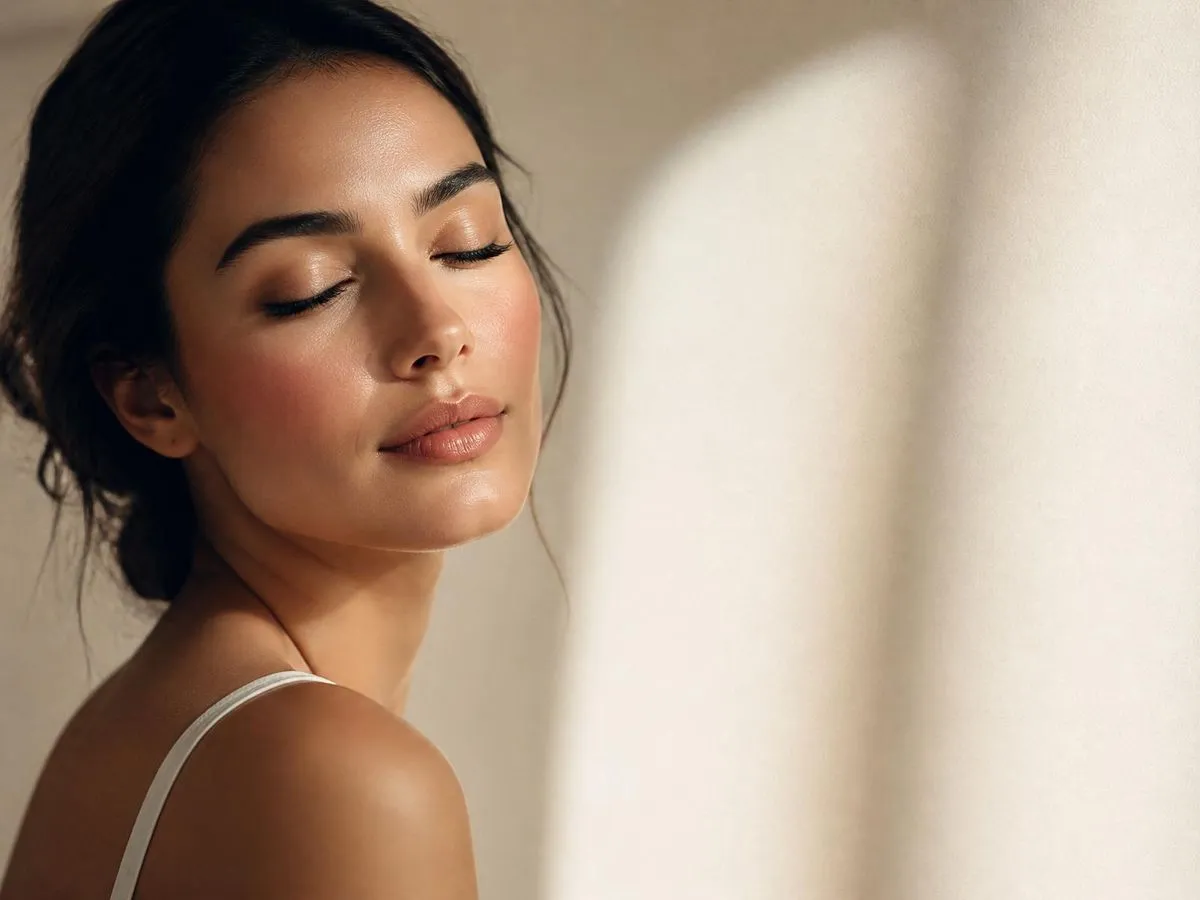 Luxury DIY lash extensions applied by The Lash Bar — natural wispy lashes on an editorial portrait